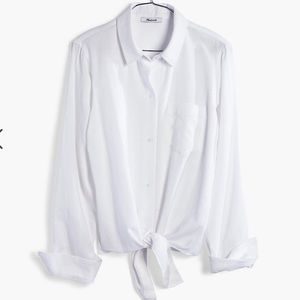 Madewell Tie Front Shirt size Medium